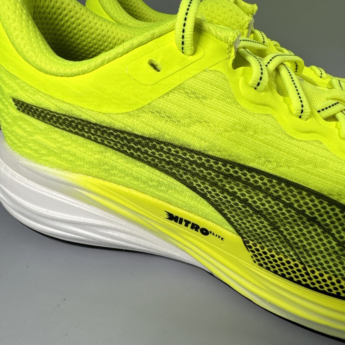 Mens size 11.5 PUMA Deviate Nitro 2 Men's Running Shoe Lime Mens size 11.5 PUMA Deviate Nitro 2 Men's Running Shoe Lime