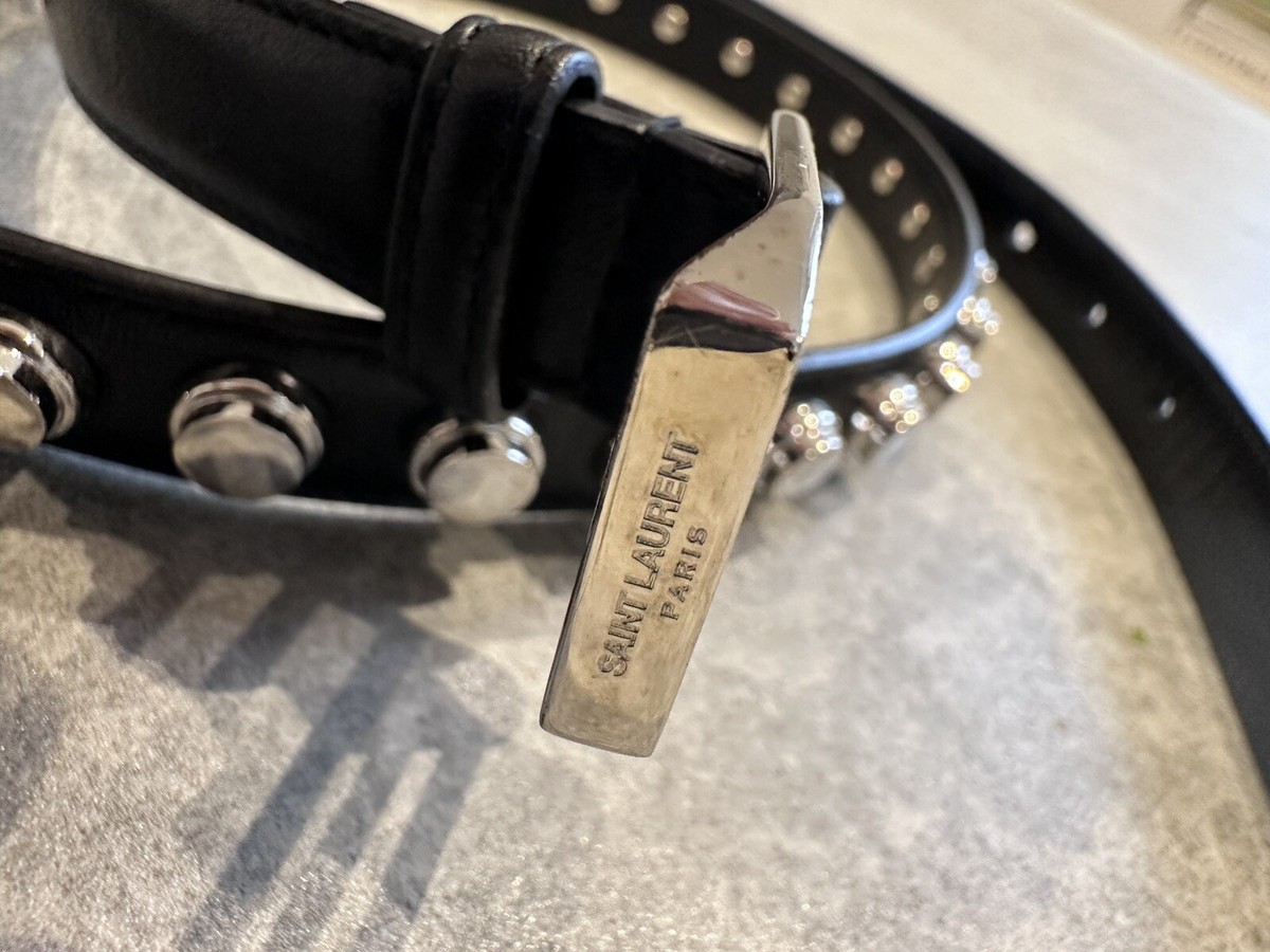 小物 Ysl studded leather belt Ysl studded leather belt