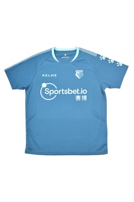 Kelme Watford FC Blue Training Football Soccer Jersey Shirt Sportsbet.io Size M
