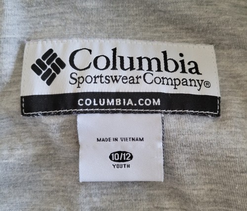 COLUMBIA Youth Gray/Charcoal Hooded 3-Season Windbreaker/Jacket -- Sz 10/12 - Picture 6 of 10