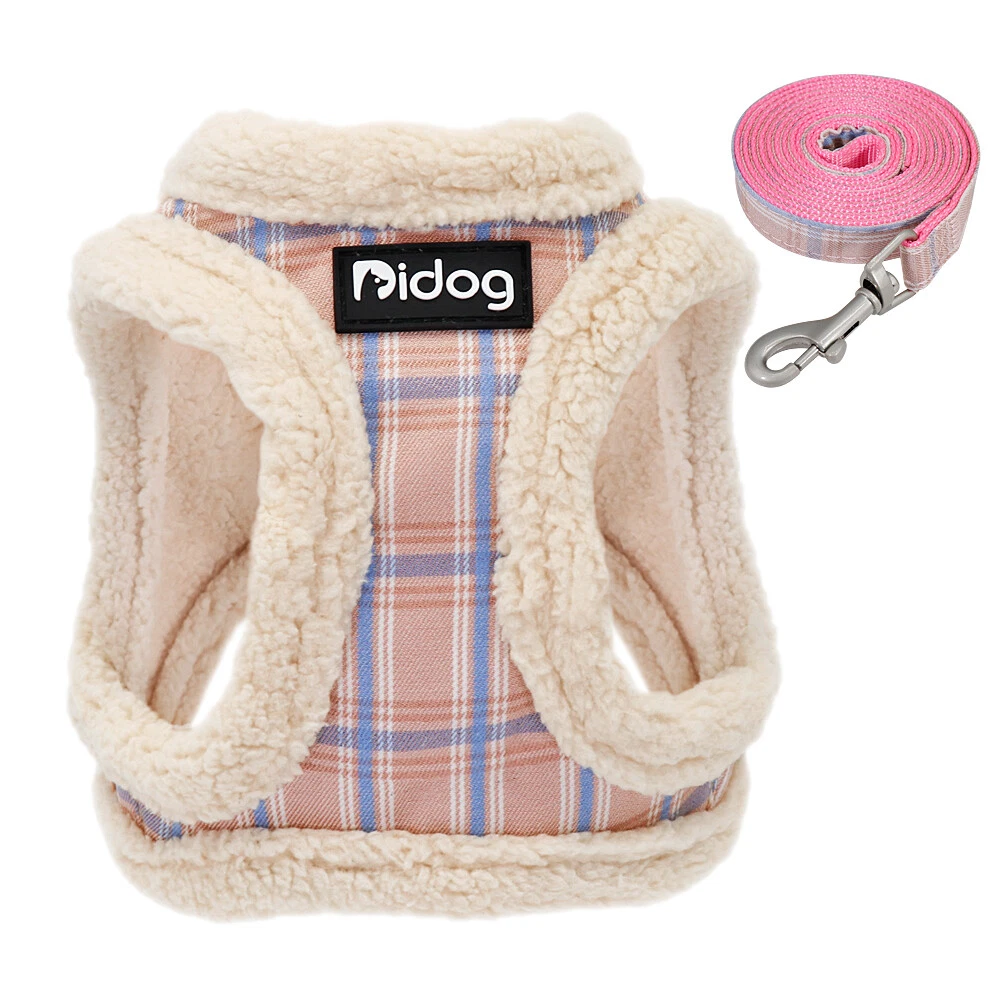 Dog Harness and Leash set Soft Warm Fleece Vest for Small Dogs Puppy Cat Walking