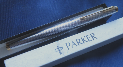 Parker 75 CISELE CHROM plated pen 18K nib CLEAN made in France