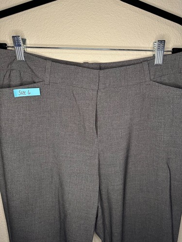 Women's Worthington 6 Modern Fit Flare Leg Strech Formal Slacks Dark Grey - Picture 5 of 6