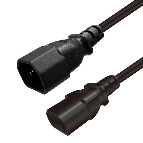 Kettle Plug C14 to C13 Power Cord IEC Connector 10A 250V Male Female Extension - Picture 2 of 2