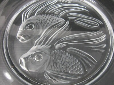 希少！ ラリック Lalique 1975  イヤープレート Lalique France Crystal 1975 Annual Collector Plate Due de Poisson
