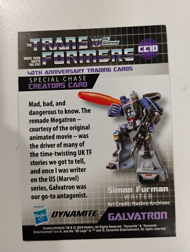 You pick (Premium) - 2024 Dynamite Transformers 40th Anniversary Trading Cards - Picture 121 of 125