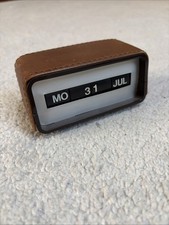 Arlac Dati Vintage Ewiger Kalender, Braun, Lederhülle