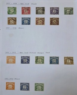 GB COLLECTION OF 1937 1951 POSTAGE DUES MINT AND USED
