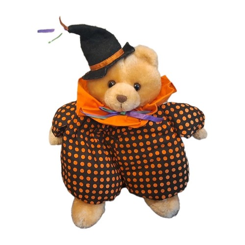 Vintage Russ Luv Pets "Boo" & "Baby Boo" Halloween PJs Witch Hat Mini Plush Toys - Picture 3 of 10