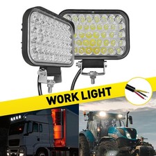 2X 12-24V 6x4 Inch Square LED Work Light Bar Flood Light For Offroad Tractor SUV