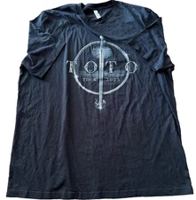 TOTO Band Tour 2023 Shirt Adult Size 3XL Black Short Sleeve Tee