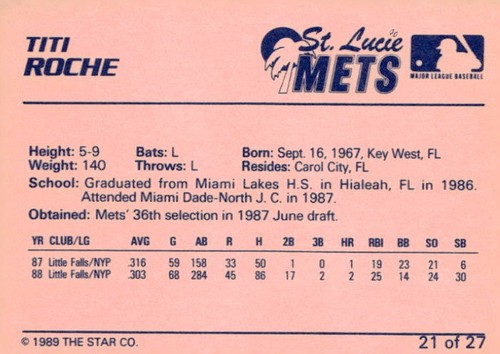 1989 Star Company Port St Lucie Mets Quantity Team Your Choice You Pick Set - Picture 42 of 54