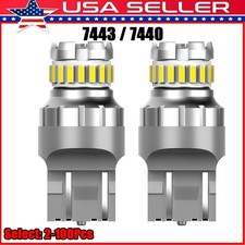100pcs 7443 7440 Led Turn Signal Light Bulbs Anti Hyper Super Bright White Set