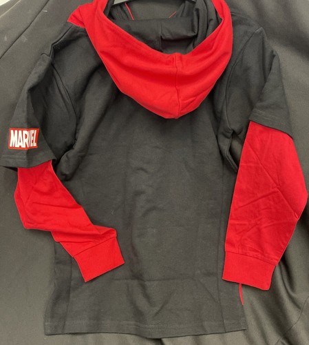 Marvel Miles Morales Double Sleeves Hoodie Kids Size 14 - Picture 2 of 5