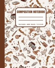 Composition Notebook Wide Ruled: Wizard Journal Aesthetic School Supplies