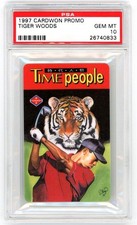 🐯 Tiger Woods 1997 Cardwon Promo Taiwan Golf Time People ROOKIE Card PSA 10 🔥