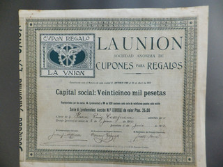 HISTORISCHES WERTPAPIER!!! SPANISCHE EISENBAHN!!! dekorativ