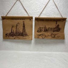 VTG The Texas Outfit Leather Oil Rig Derrick ...
