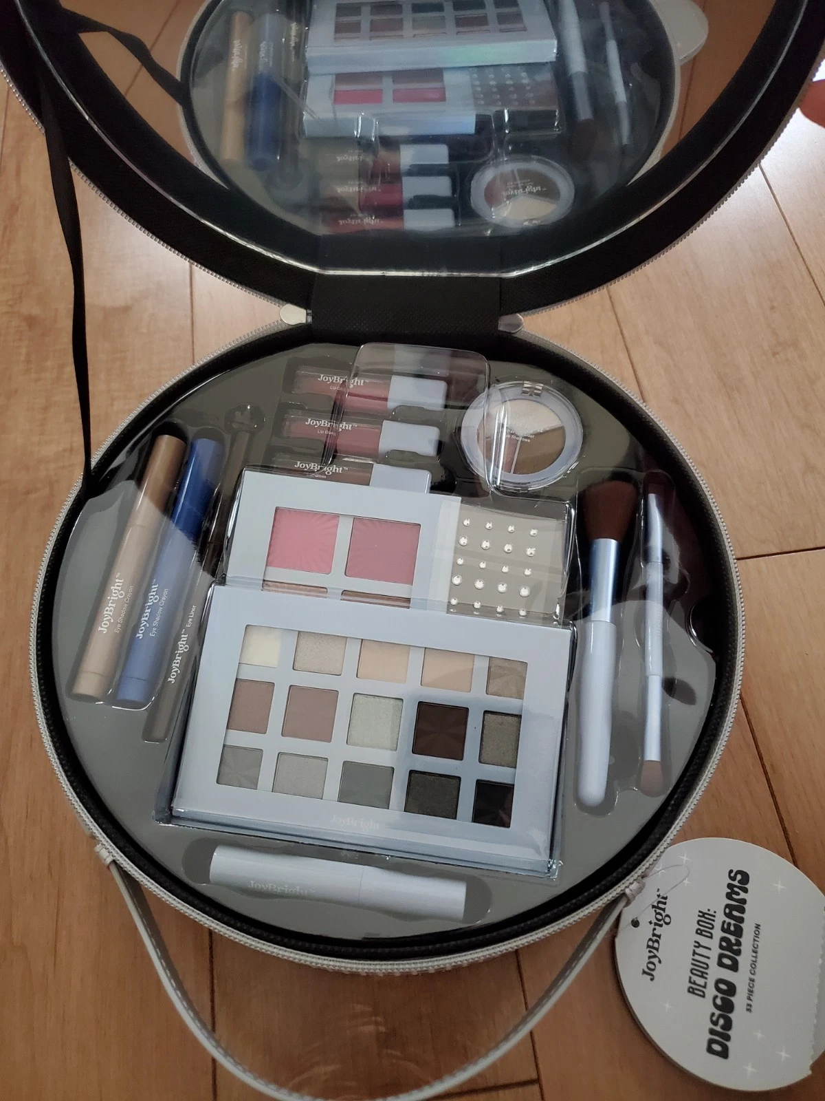 NEW Ulta Beauty Box Holo Joybright Girls Makeup Kit Case Collection Mirror Disco