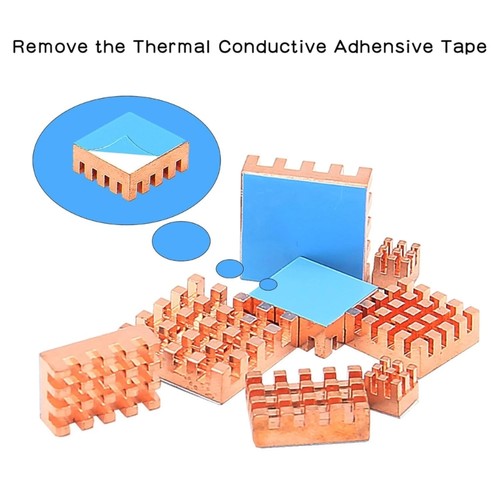 for RaspberryPi5 Cooling Pad For RPI 5 Mainboard Radiators Copper Heatsinks - Afbeelding 5 van 8