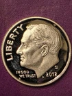 2012 -S Roosevelt  PROOF  Dime   90% SILVER  Deep Cameo.   CAMEO  SILVER DIME