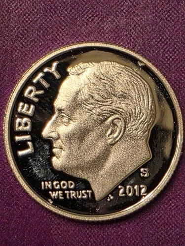 2012 -S Roosevelt  PROOF  Dime   90% SILVER  Deep Cameo.   CAMEO  SILVER DIME