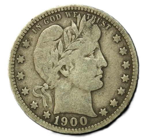 1900 O Barber Quarter- Choice Fine- SMH 1227