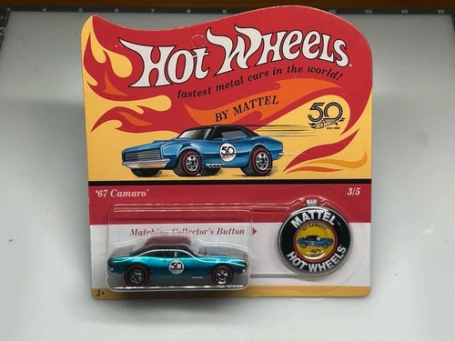 Hot Wheels 2018 50th Vintage Set #3 1967 Chevy Camaro SF Aqua New Sealed