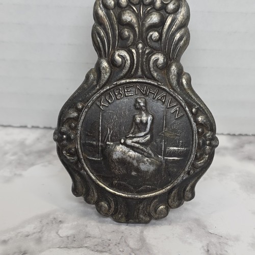 Vtg Pewter Bottle Opener made in Denmark Kobenhavn Copenhagen Stainless steel - Picture 3 of 18