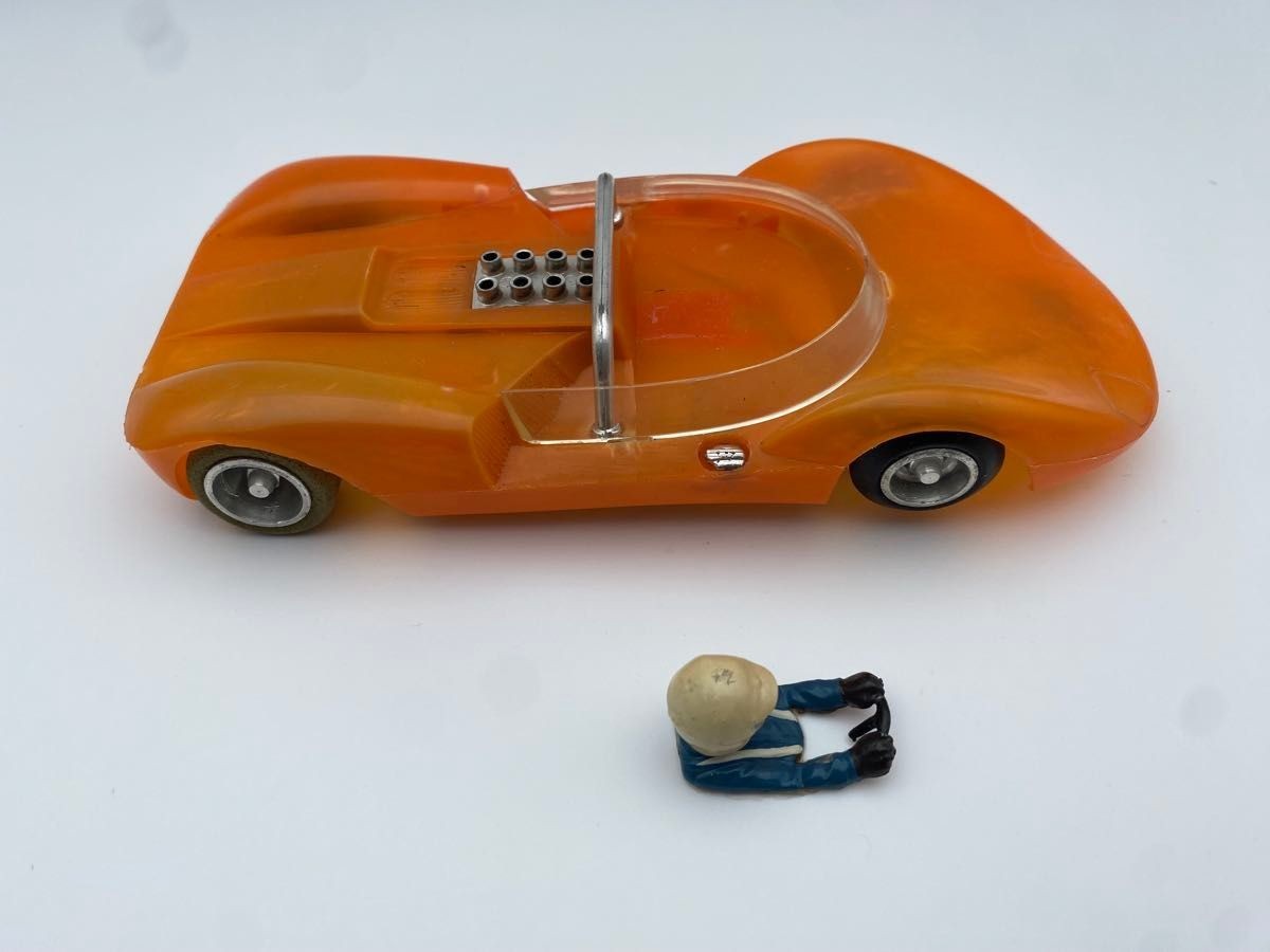 Vintage 1960s Cox La Cucaracha 1/24 Slot Car Orange with Box