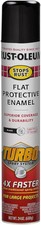 Rust-Oleum 376298 Stops Rust Turbo Spray System Spray Paint, 24 oz, Flat Black