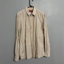 Hugo Boss Men s L Slim Line Long Sleeve Button Up Shirt Point Collar Stripes