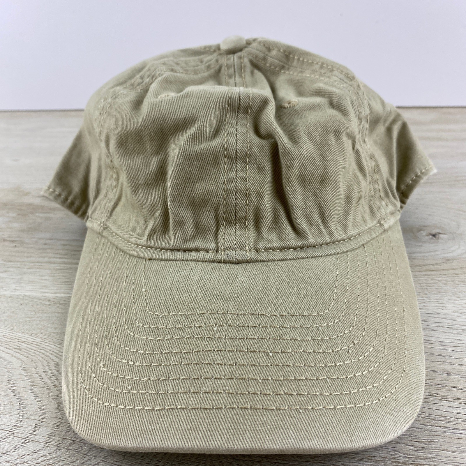 Solid Plain Tan Hat Brown Hat Adjustable Adult Si… - image 1
