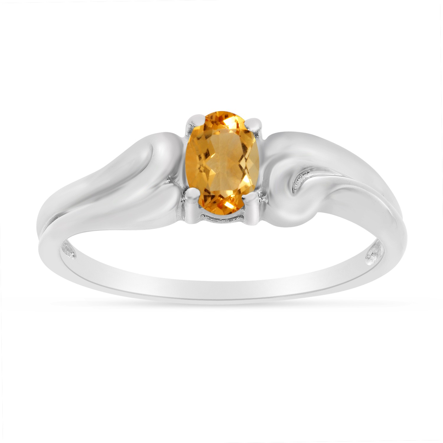 Овальное кольцо с цитрином Weißgold LXR 10k, 0,31 карата