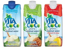 Vita Coco Coconut Water, Variety Pack, 16.9 fl oz Tetra Pack of 12: 4 of each 