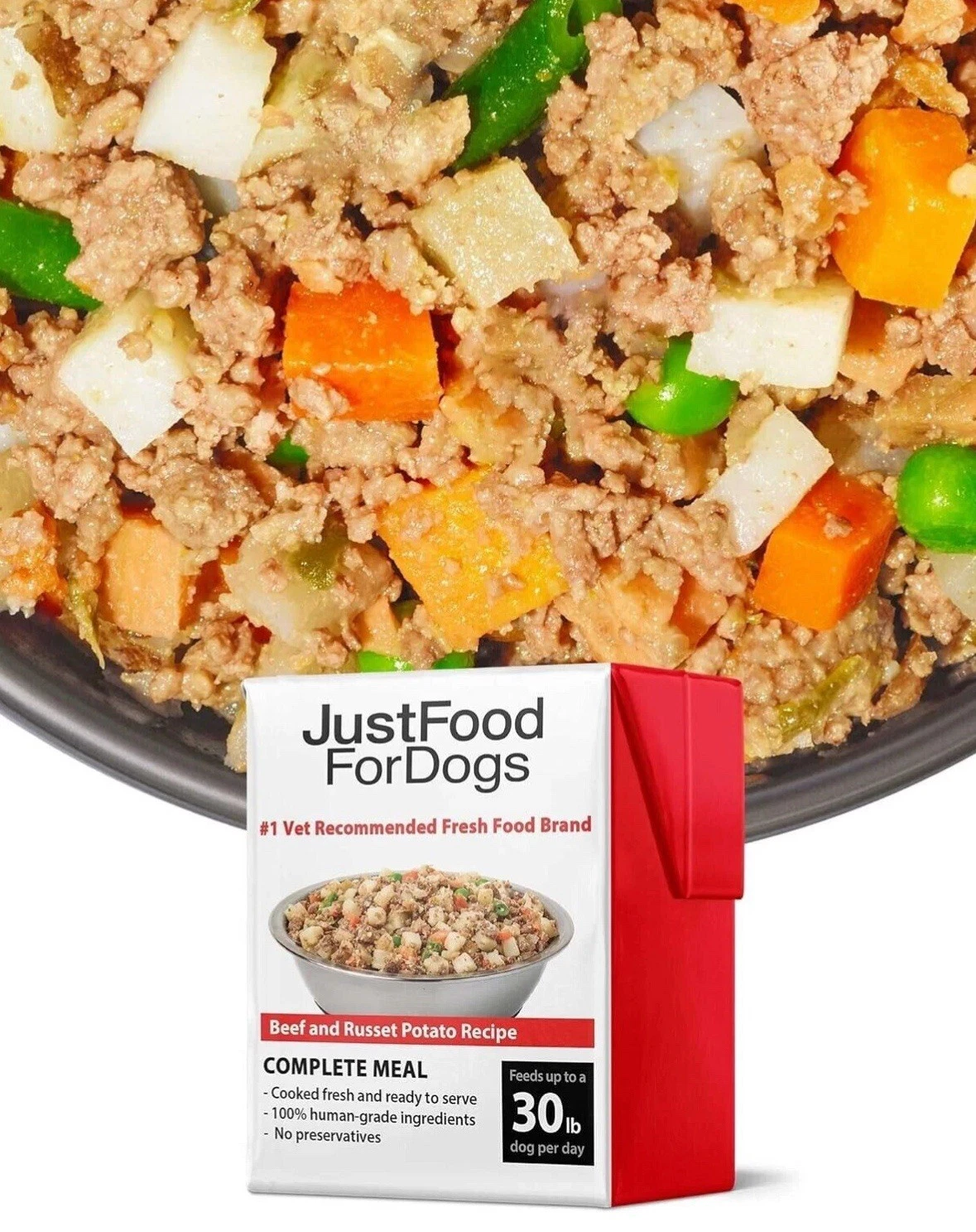 JustFoodForDogs Pantry Fresh Beef & Potato Wet Dog Food, 12.5oz, Pack of 6
