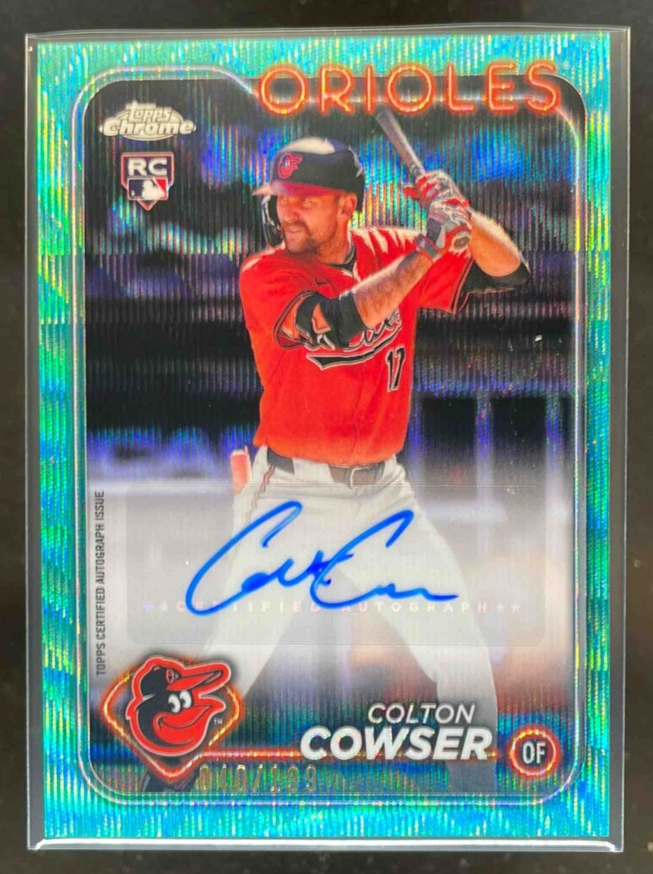 Topps - 75枚限定 Topps Chrome Colton Cowser PSA 9 PSA 9 - 2024 Topps Chrome Cosmic COLTON COWSER RC Green Dust