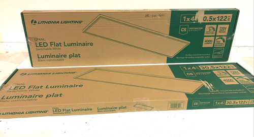 2pk Lithonia Lighting 1 ft.x 4 ft. 4000 Lumens LED Panel Light Switch Color Temp