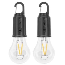 USB Rechargeable Camping LED Light Bulb 3 Lighting Modes Outdoor Tent Night Lamp