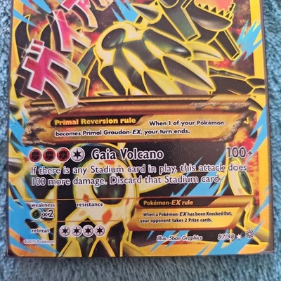 Pokémon TCG Primal Groudon EX 97/98 Ancient Origins Full Art Ultra