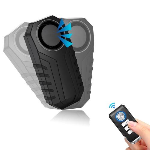 Black Vibration Triggered Alarm Bike Scooter Moped Anti-Thief Volume Adjustable