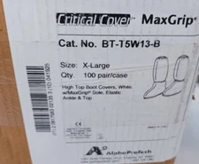 Alpha ProTech Critical Cover MaxGrip BT-T5W13-B XL Boot Covers 100 Case