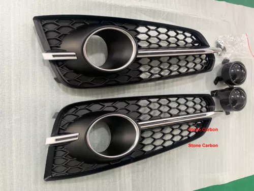 2pcs For 2015-2017 Audi D4PA A8 S8 Front Fog Grill Grille Light Cover Trim - Bild 4 von 4