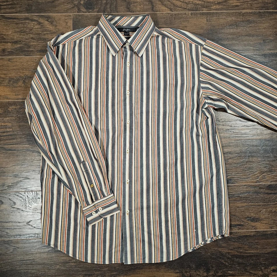 Vintage Sean John Mens XXL Shirt Striped Button Down Long Sleeve Y2K - Image 2 of 4