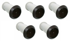 5 x Manrose DHRIWKB Deluxe Internal Fit Wall Vent Duct & Grille Kits (Brown)