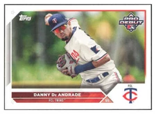 Danny De Andrade RC 2023 Topps Pro Debut #PD-70 Rookie MiLB MLB ID:83931