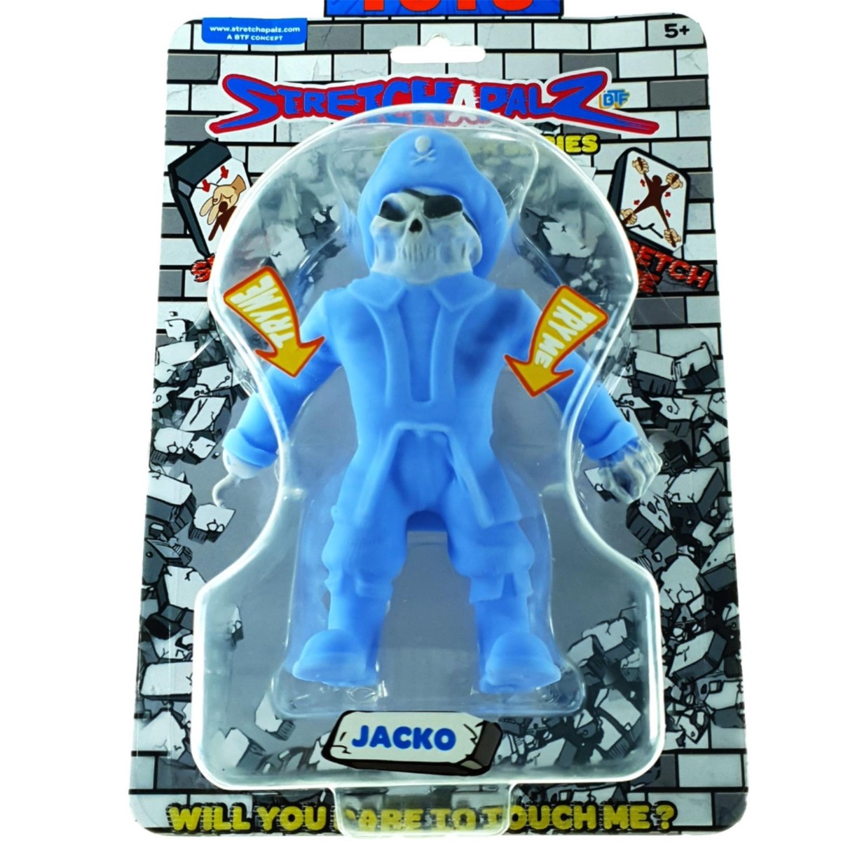 StretchAPalz JACKO Monster Series blue PIRATE skeleton stretch
