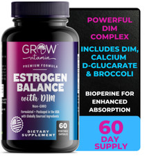 DIM Supplement Plus BioPerine for Menopause, PCOS, Estrogen Metabolism  Balance