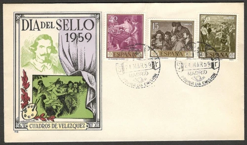 (AOP) Spain 1959 Stamp Day FDC