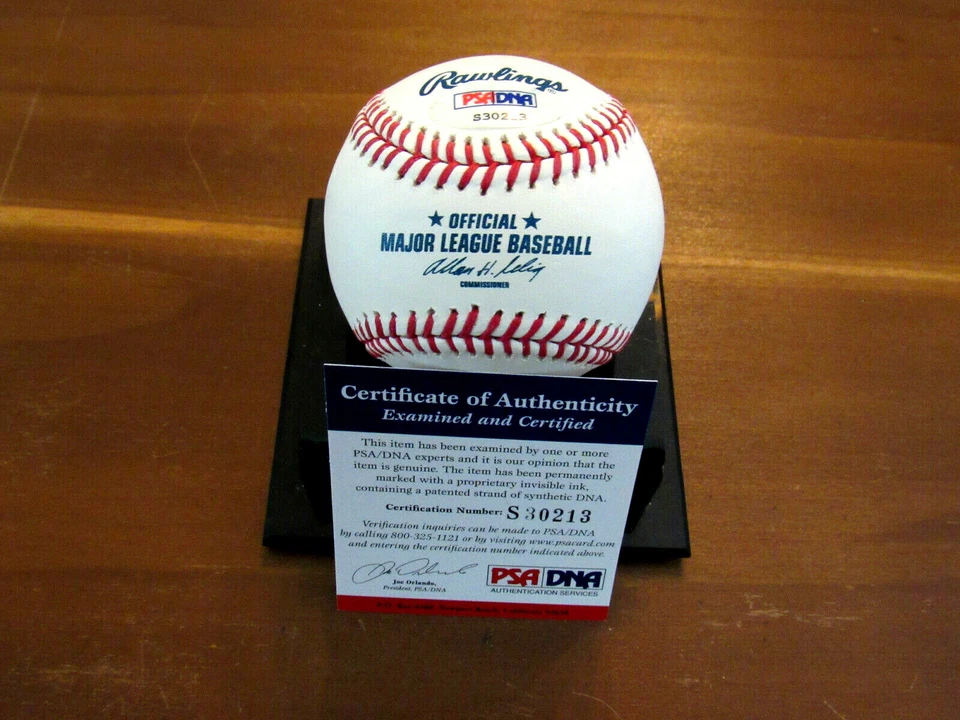 LOU PINIELLA 3 X WSC NY YANKEES REDS RAYS CUBS SIGNED AUTO OML BASEBALL PSA/DNA - Image 2 of 3